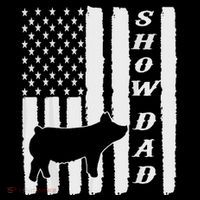Livestock Show Dad Grungy Flag Stockshow Sow Pig Swine 16 in Basic Backpack