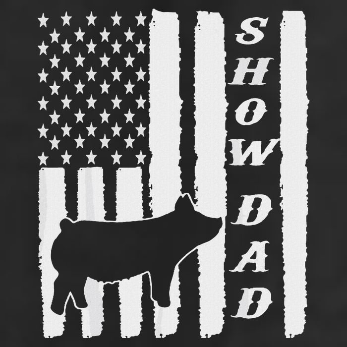 Livestock Show Dad Grungy Flag Stockshow Sow Pig Swine 25L Jumbo Tote