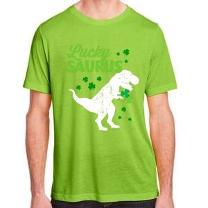 Lucky Saurus Dinosaur Tgiftrex For St Patricks Day Funny Gift Adult ChromaSoft Performance T-Shirt