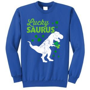 Lucky Saurus Dinosaur Tgiftrex For St Patricks Day Funny Gift Sweatshirt