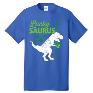 Lucky Saurus Dinosaur Tgiftrex For St Patricks Day Funny Gift Tall T-Shirt