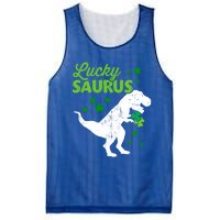 Lucky Saurus Dinosaur Tgiftrex For St Patricks Day Funny Gift Mesh Reversible Basketball Jersey Tank