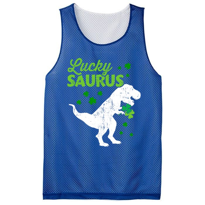 Lucky Saurus Dinosaur Tgiftrex For St Patricks Day Funny Gift Mesh Reversible Basketball Jersey Tank