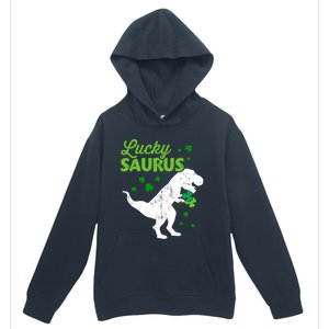 Lucky Saurus Dinosaur Tgiftrex For St Patricks Day Funny Gift Urban Pullover Hoodie