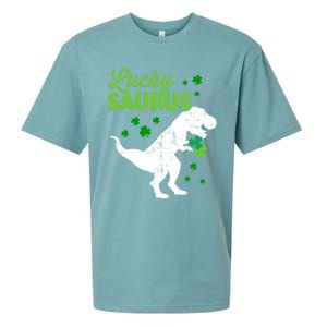 Lucky Saurus Dinosaur Tgiftrex For St Patricks Day Funny Gift Sueded Cloud Jersey T-Shirt