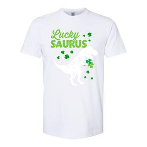 Lucky Saurus Dinosaur Tgiftrex For St Patricks Day Funny Gift Softstyle CVC T-Shirt