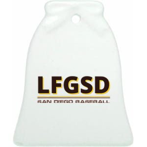 LFGSD San Diego Baseball Supporters Ceramic Bell Ornament