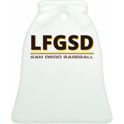 LFGSD San Diego Baseball Supporters Ceramic Bell Ornament