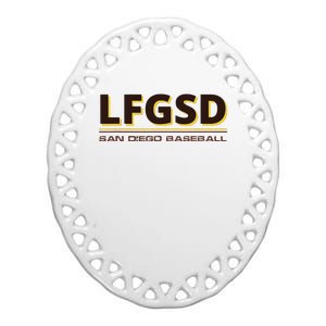 LFGSD San Diego Baseball Supporters Ceramic Oval Ornament