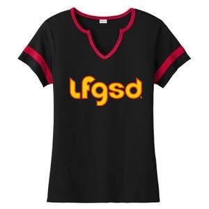 LFGSD San Diego Baseball Ladies Halftime Notch Neck Tee