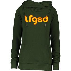 LFGSD San Diego Baseball Womens Funnel Neck Pullover Hood