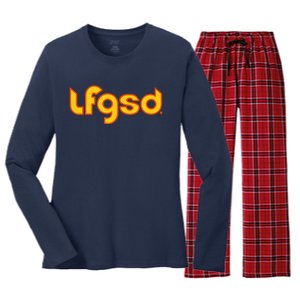 LFGSD San Diego Baseball Women's Long Sleeve Flannel Pajama Set 