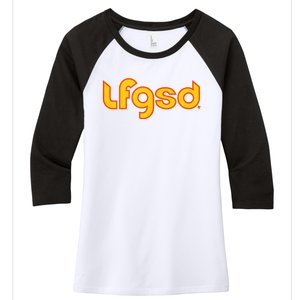 LFGSD San Diego Baseball Women's Tri-Blend 3/4-Sleeve Raglan Shirt