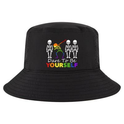 Lgtb Skeleton Dabbing Dare To Be Yours Meaningful Gift Cool Comfort Performance Bucket Hat