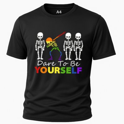 Lgtb Skeleton Dabbing Dare To Be Yours Meaningful Gift Performance Shirt
