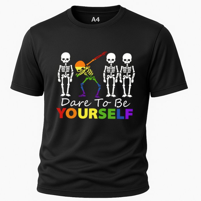 Lgtb Skeleton Dabbing Dare To Be Yours Meaningful Gift Performance Shirt