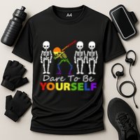 Lgtb Skeleton Dabbing Dare To Be Yours Meaningful Gift Performance Shirt