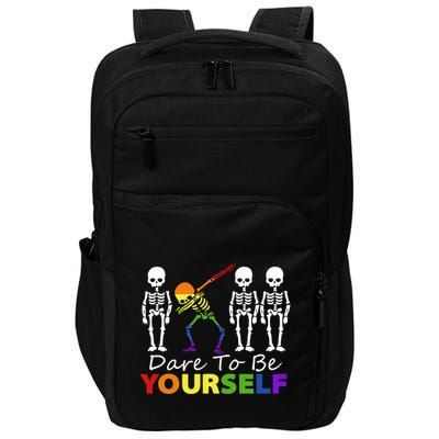 Lgtb Skeleton Dabbing Dare To Be Yours Meaningful Gift Impact Tech Backpack