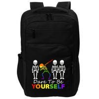 Lgtb Skeleton Dabbing Dare To Be Yours Meaningful Gift Impact Tech Backpack