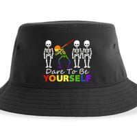 Lgtb Skeleton Dabbing Dare To Be Yours Meaningful Gift Sustainable Bucket Hat