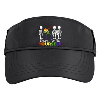 Lgtb Skeleton Dabbing Dare To Be Yours Meaningful Gift Adult Drive Performance Visor