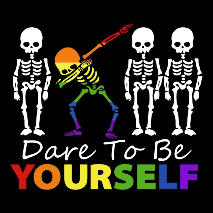 Lgtb Skeleton Dabbing Dare To Be Yours Meaningful Gift Bucket Hat