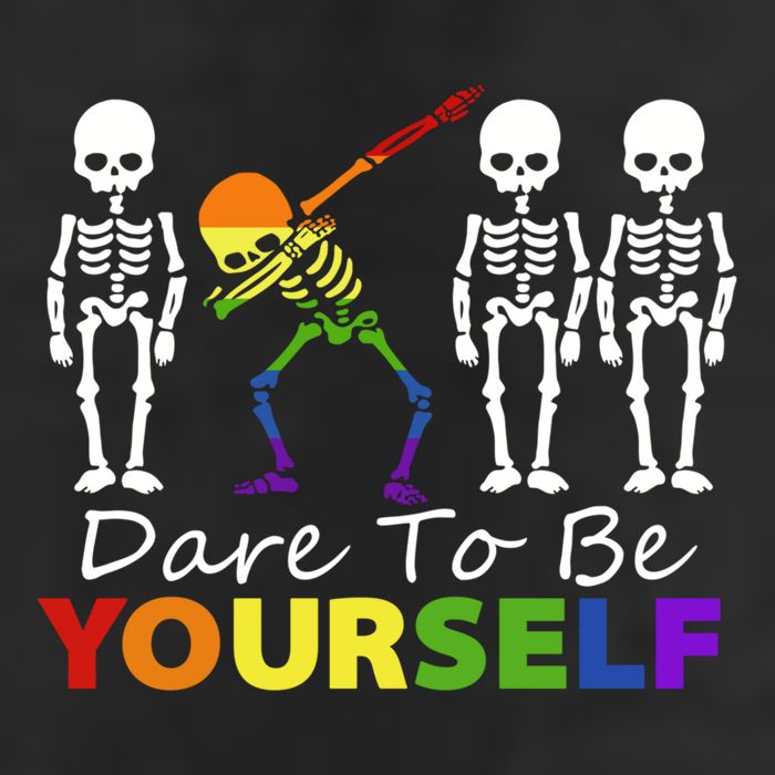 Lgtb Skeleton Dabbing Dare To Be Yours Meaningful Gift 25L Jumbo Tote