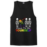 Lgtb Skeleton Dabbing Dare To Be Yours Meaningful Gift PosiCharge Competitor Tank