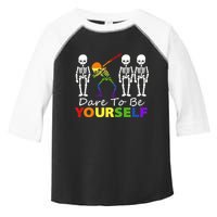 Lgtb Skeleton Dabbing Dare To Be Yours Meaningful Gift Toddler Fine Jersey T-Shirt