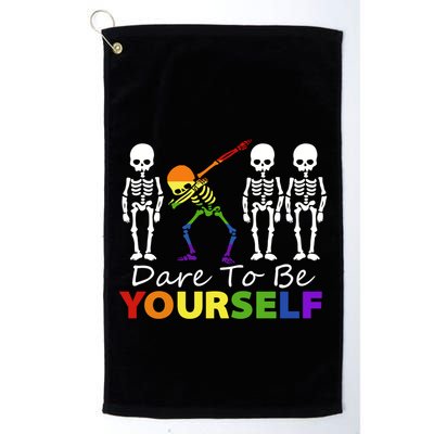 Lgtb Skeleton Dabbing Dare To Be Yours Meaningful Gift Golf Towel
