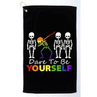 Lgtb Skeleton Dabbing Dare To Be Yours Meaningful Gift Golf Towel