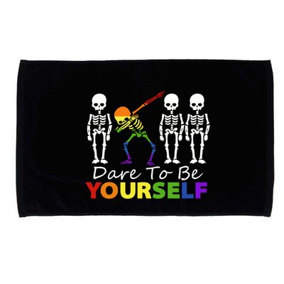 Lgtb Skeleton Dabbing Dare To Be Yours Meaningful Gift Microfiber Hand Towel