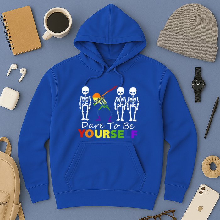 Lgtb Skeleton Dabbing Dare To Be Yours Meaningful Gift Hoodie