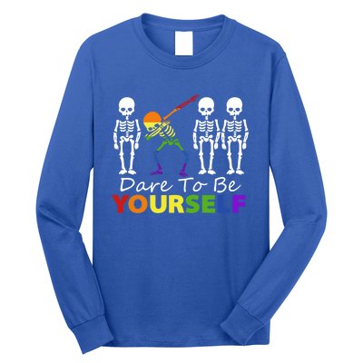 Lgtb Skeleton Dabbing Dare To Be Yours Meaningful Gift Long Sleeve Shirt