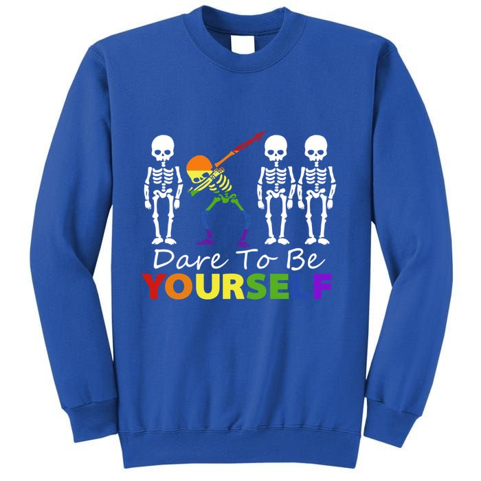 Lgtb Skeleton Dabbing Dare To Be Yours Meaningful Gift Sweatshirt