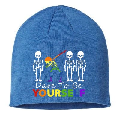 Lgtb Skeleton Dabbing Dare To Be Yours Meaningful Gift Sustainable Beanie