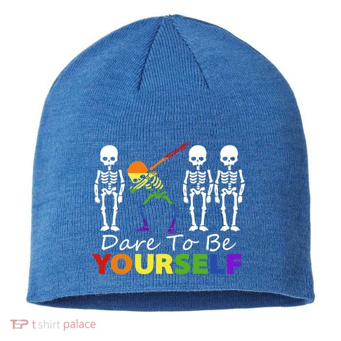 Lgtb Skeleton Dabbing Dare To Be Yours Meaningful Gift Sustainable Beanie