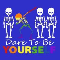 Lgtb Skeleton Dabbing Dare To Be Yours Meaningful Gift 16 in Basic Backpack