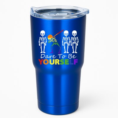 Lgtb Skeleton Dabbing Dare To Be Yours Meaningful Gift Tumbler