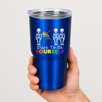 Lgtb Skeleton Dabbing Dare To Be Yours Meaningful Gift Tumbler