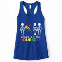 Lgtb Skeleton Dabbing Dare To Be Yours Meaningful Gift Womens Tank Top