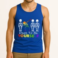 Lgtb Skeleton Dabbing Dare To Be Yours Meaningful Gift Tank Top