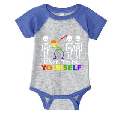 Lgtb Skeleton Dabbing Dare To Be Yours Meaningful Gift Infant Baby Jersey Bodysuit