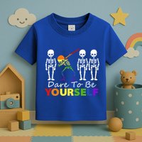 Lgtb Skeleton Dabbing Dare To Be Yours Meaningful Gift Toddler T-Shirt