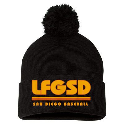 LFGSD San Diego Baseball Pom Pom 12in Knit Beanie