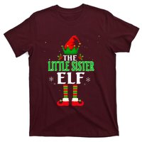 Little Sister Elf Matching Family Group Christmas Party Pjs T-Shirt