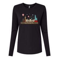 London Souvenir England Vintage City British Uk Womens Cotton Relaxed Long Sleeve T-Shirt