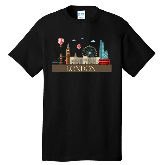 London Souvenir England Vintage City British Uk Tall T-Shirt