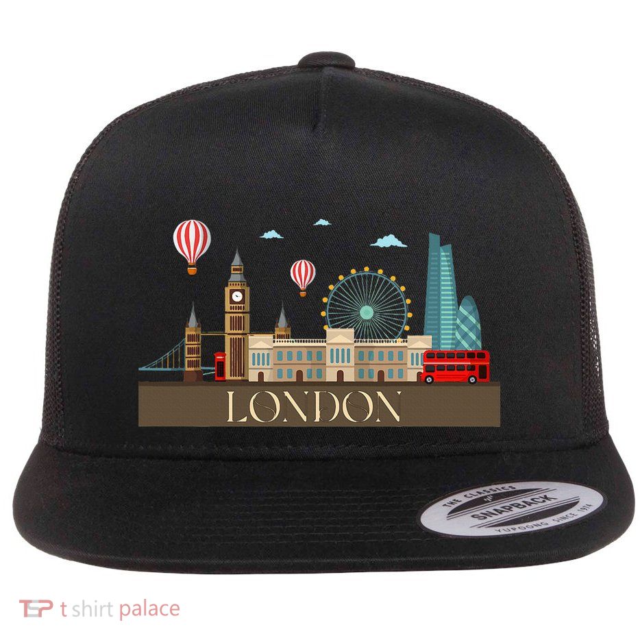 London Souvenir England Vintage City British Uk Flatbill Hat