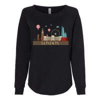 London Souvenir England Vintage City British Uk Womens California Wash Sweatshirt